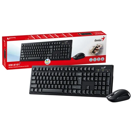 Zestaw klawiatury i myszy Genius KM-8101, bezprzewodowy 31340014413