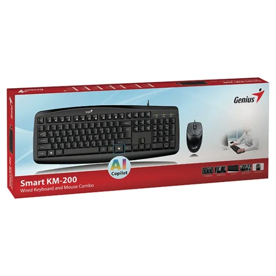 Zestaw klawiatury i myszy Genius KM-200 31330003419
