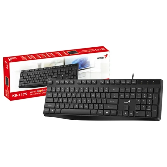 Klawiatura Genius KB-117S COPILOT przewodowa (USB) CZ/SK, czarna