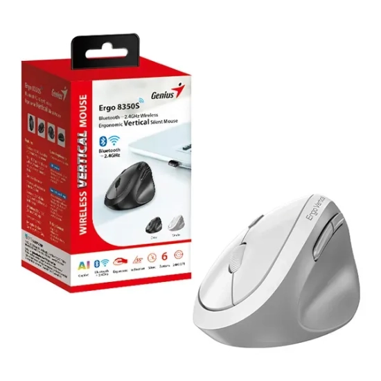 Mysz bezprzewodowa Genius Ergo 8350S biała 2400 DPI