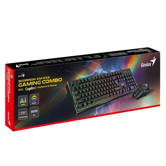 Klawiatura Genius GX Gaming Scorpion KM-GX6 Zestaw przewodowa 31330010403