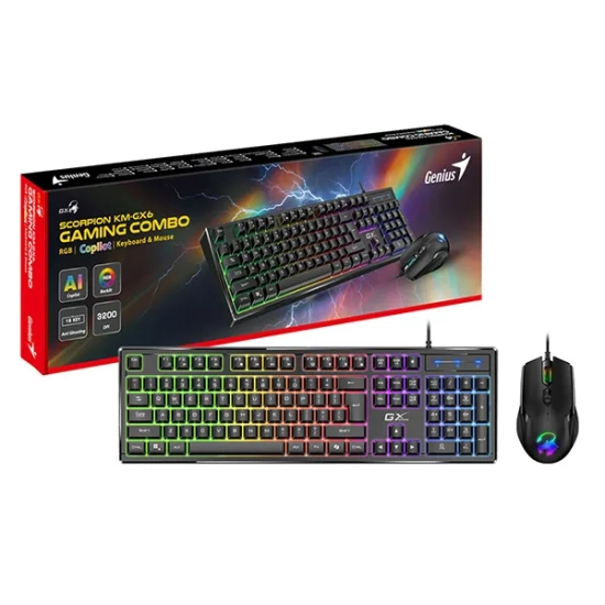 Klawiatura Genius GX Gaming Scorpion KM-GX6 Zestaw przewodowa 31330010403