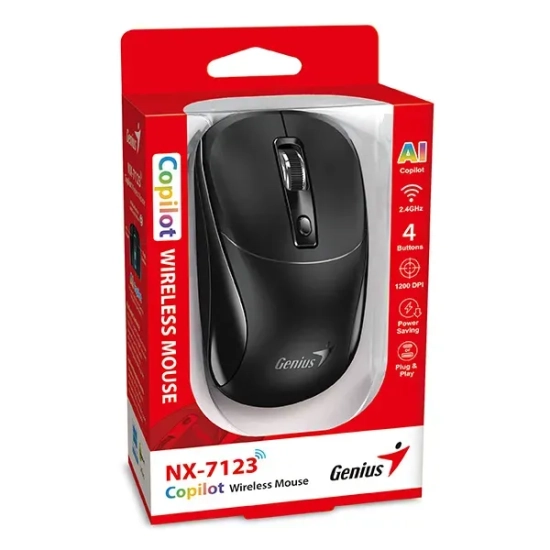 Mysz bezprzewodowa Genius NX-7123 czarna 1200 DPI