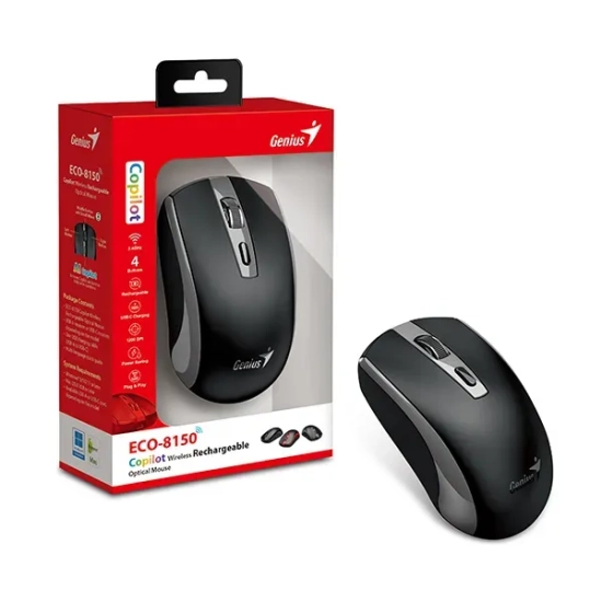 Mysz bezprzewodowa Genius ECO-8150 czarno-szara 1200 DPI