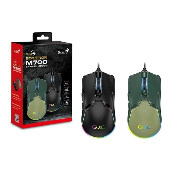 Mysz przewodowa Genius Scorpion M700 zielona 7200 DPI