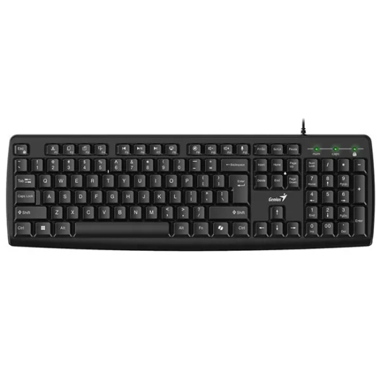 Klawiatura Genius KB-123 przewodowa (USB) CZ/SK, czarna 31300021403