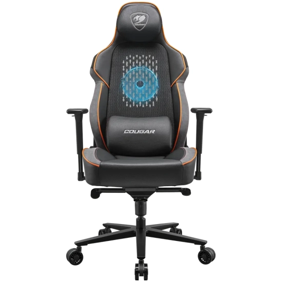 COUGAR Fotel gamingowy NxSys Aero, czarno-pomarańczowy. Zdjęcie przedstawia dokładny wariant produktu oznaczony kodem pr