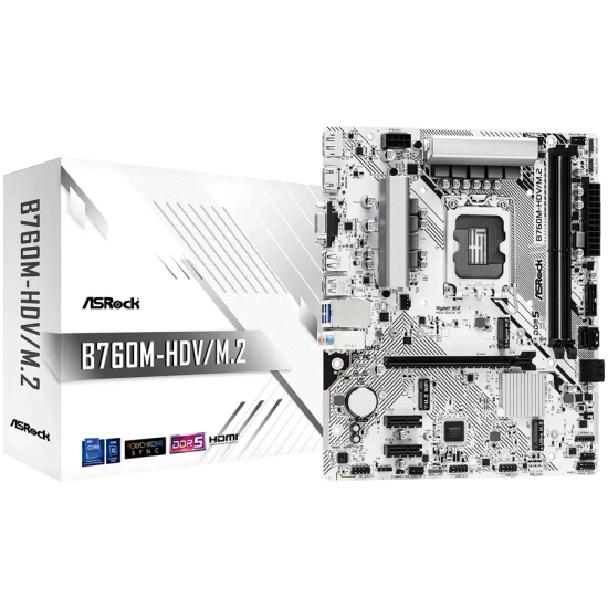 Płyta główna ASRock B760M-HDV/M.2 Micro-ATX LGA1700 DDR5