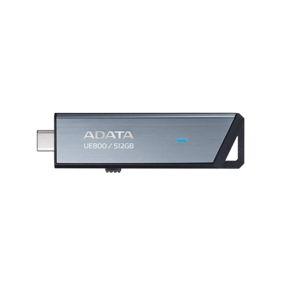 Pendrive ADATA UE800 512 GB (AELI-UE800-512G-CSG) w wariancie srebrny, z konstrukcją złącza: wysuwane.