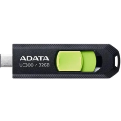 Pendrive ADATA UC300 32 GB w kolorze czarno-zielony, wariant z USB-C.