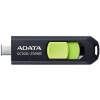 Pendrive ADATA UC300 256 GB (ACHO-UC300-256G-RBK/GN) w wariancie czarno-zielony, z konstrukcją złącza: wysuwane.