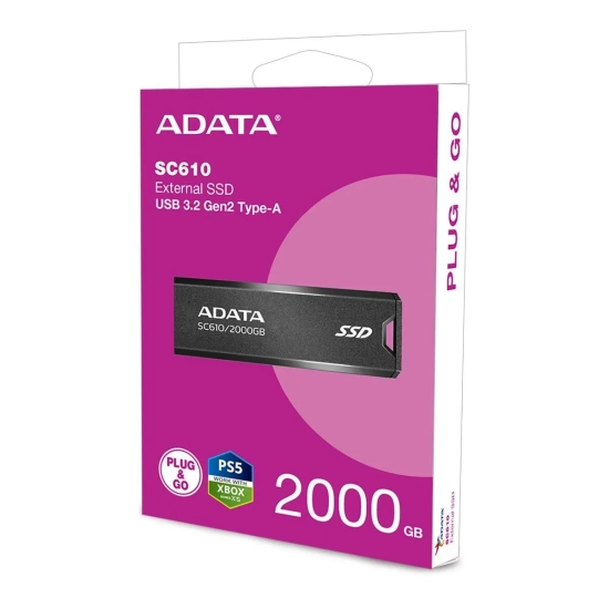Adata SC610 2 TB USB Typu-A 3.2 Gen 2 (3.1 Gen 2) Czarny