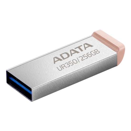 Pendrive ADATA UR350 256 GB w kolorze brązowo-srebrny, wariant z USB-A.