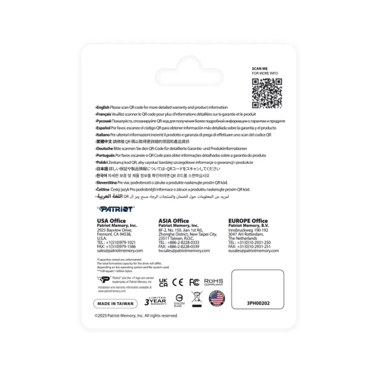 Patriot Memory Pendrive Patriot TAB T560 256 GB USB-A USB-C 120 MB/s