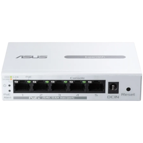 ASUS ExpertWiFi EBP15 5-Port GbE smart managed PoE+ switch, 4 PoE+ ports