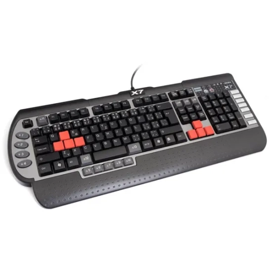 Klawiatura A4Tech przewodowa (USB) CZ, czarna G800V