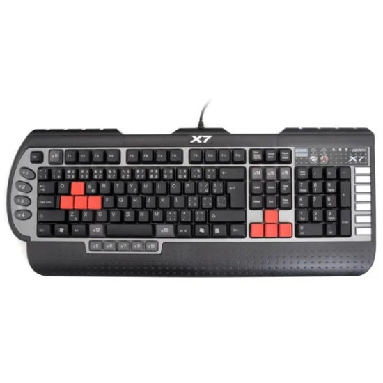 Klawiatura A4Tech przewodowa (USB) CZ, czarna G800V