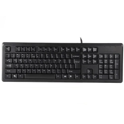 Klawiatura A4Tech przewodowa (USB) CZ/US, czarna KR-92