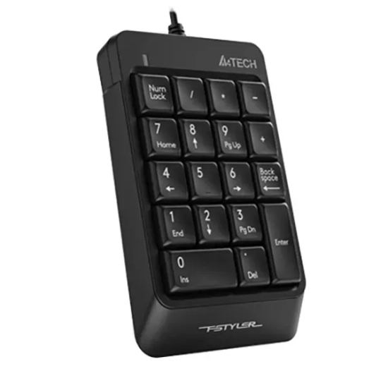 Klawiatura przewodowa numeryczna A4Tech FStyler FK13P czarna