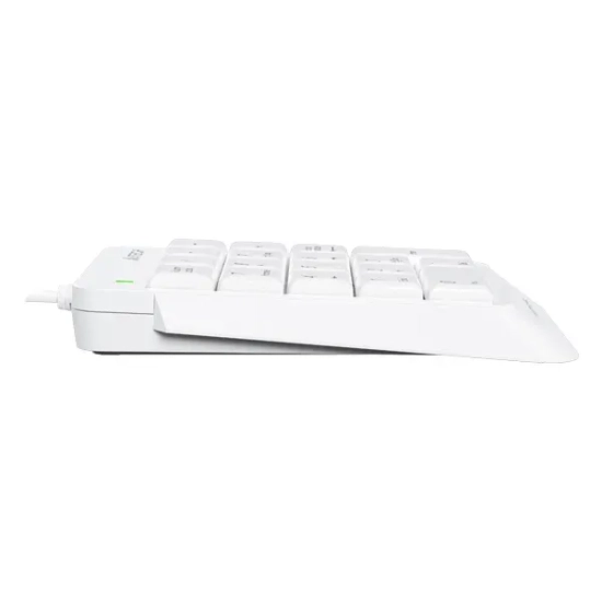 Klawiatura przewodowa numeryczna A4Tech FStyler FK13PW biała