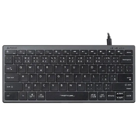 Klawiatura A4Tech FX51 przewodowa (USB) CZ, szara FX51-GY