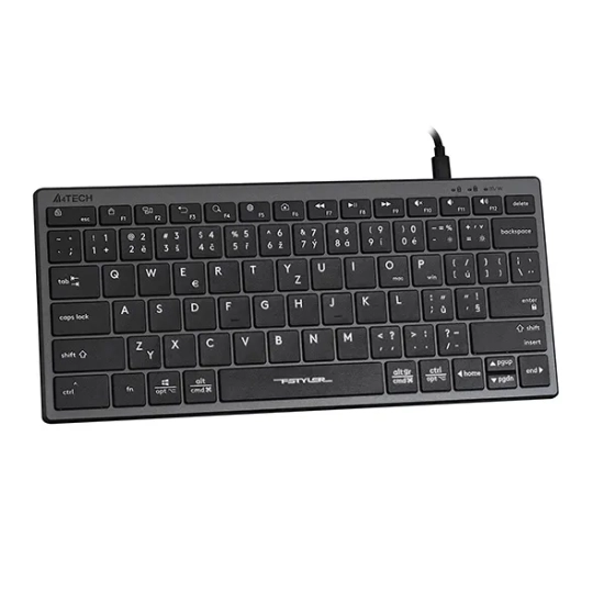 Klawiatura A4Tech FX51 przewodowa (USB) CZ, szara FX51-GY