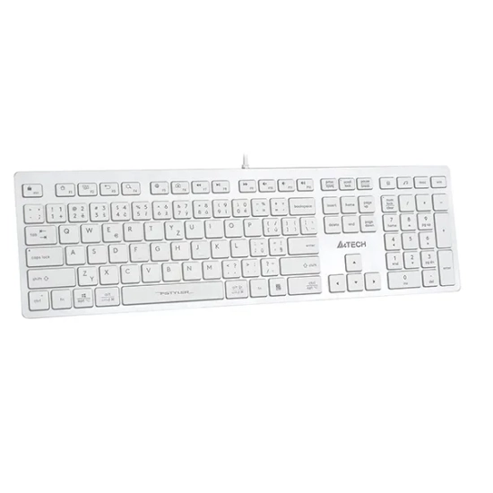 Klawiatura A4Tech FX50 przewodowa (USB) CZ, biała FX50-WH