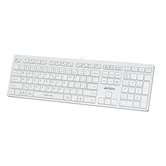 Klawiatura A4Tech FX50 przewodowa (USB) CZ, biała FX50-WH