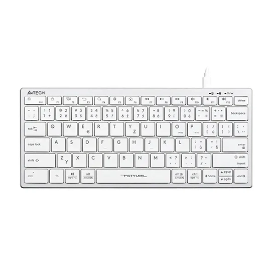Klawiatura A4Tech FX51 przewodowa (USB) CZ, biała FX51-WH