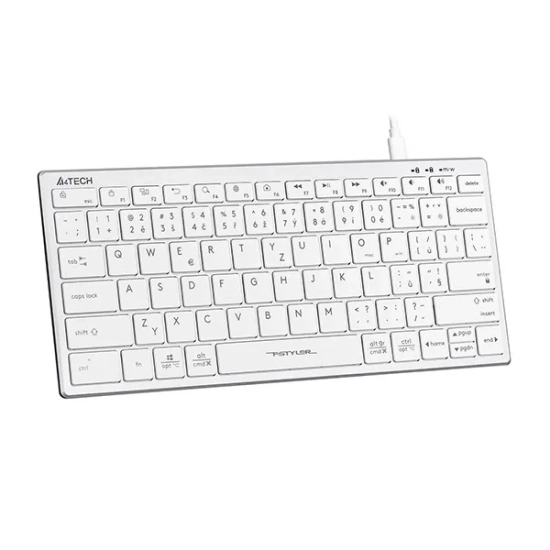 Klawiatura A4Tech FX51 przewodowa (USB) CZ, biała FX51-WH