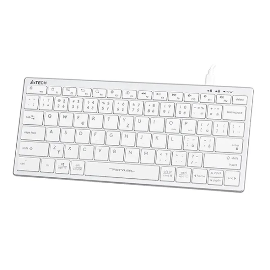 Klawiatura A4Tech FX51 przewodowa (USB) CZ, biała FX51-WH