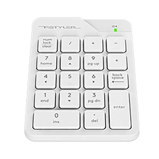 Klawiatura A4Tech FStyler FGK21C numeryczna bezprzewodowa biała FGK21C-WH