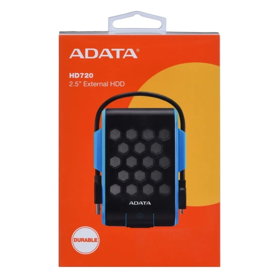 ADATA HD720 1 TB AHD720-1TU31-CBL w kolorze niebieski – przenośny zewnętrzny dysk HDD w obudowie charakterystycznej dla