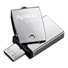 Pendrive Apacer AH750 64 GB w kolorze srebrny, ze złączem Micro-USB, USB-A.