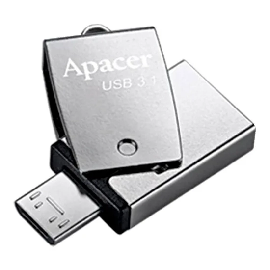 Pendrive Apacer AH750 64 GB w kolorze srebrny, ze złączem Micro-USB, USB-A.