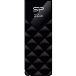 Pendrive Silicon Power Ultima U03 32 GB (SP032GBUF2U03V1K) w wariancie czarny, z konstrukcją złącza: wysuwane.