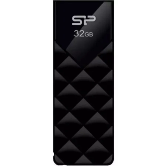 Pendrive Silicon Power Ultima U03 32 GB (SP032GBUF2U03V1K) w wariancie czarny, z konstrukcją złącza: wysuwane.