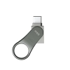 Pendrive Silicon Power Mobile C80 64 GB, MPN SP064GBUC3C80V1S, złącze USB-A / USB-C, kolor tytanowy.