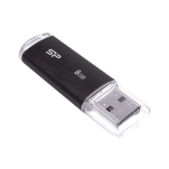 Pendrive Silicon Power Ultima U02 8 GB (SP008GBUF2U02V1K), kolor czarny.