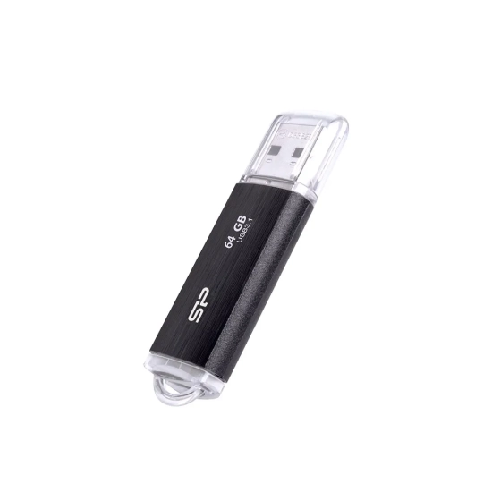 Pendrive Silicon Power Blaze B02 64 GB (SP064GBUF3B02V1K), zdejmowana zaślepka.