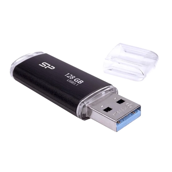 Pendrive Silicon Power Blaze B02 128 GB (SP128GBUF3B02V1K), zdejmowana zaślepka.