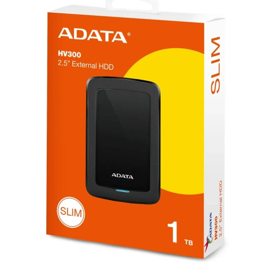 Adata Dysk HDD HV300 1 TB AHV300-1TU31-CBK czarny
