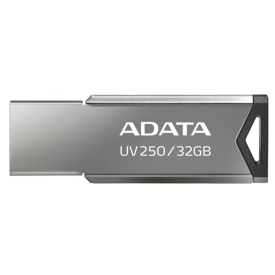 Pendrive ADATA UV250 32 GB (AUV250-32G-RBK) w wariancie srebrny, z konstrukcją złącza: stałe złącze.