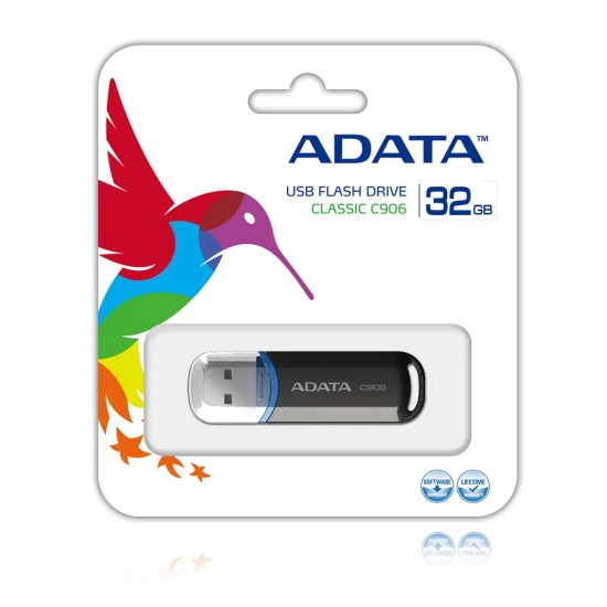 Adata Pendrive C906 32 GB USB 2.0 AC906-32G-RBK