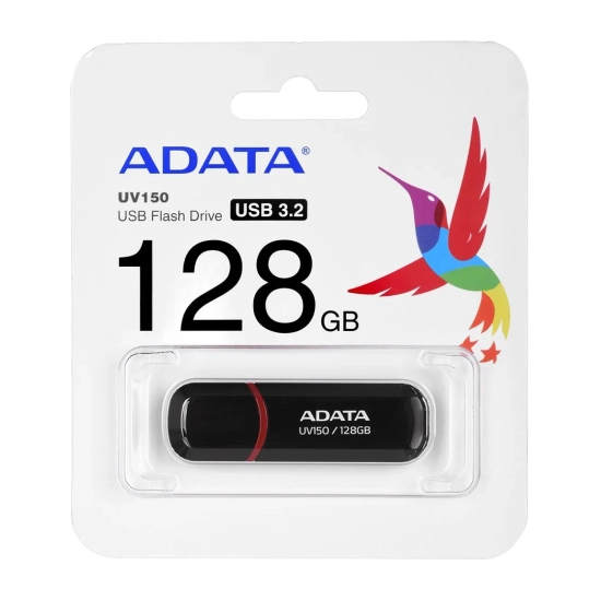 Pendrive ADATA UV150 128 GB w kolorze czarny, wariant z USB-A.