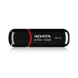 Pendrive ADATA UV150 32 GB (AUV150-32G-RBK) w wariancie czarny, z konstrukcją złącza: zdejmowana zaślepka.