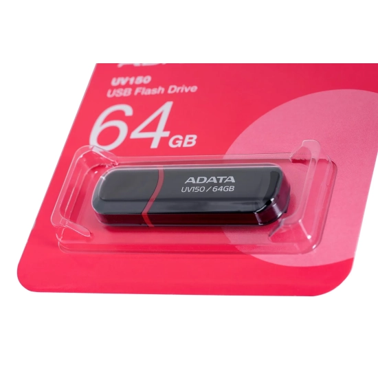 Adata Pendrive UV150 64 GB USB 3.2 AUV150-64G-RBK
