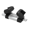 Pendrive Silicon Power Mobile C51 256 GB w kolorze srebrny, ze złączem USB-A, USB-C.