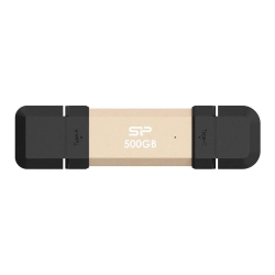 SILICON POWER DS72 500GB External SSD USB-A USB-C 1050/850MB/s Gold