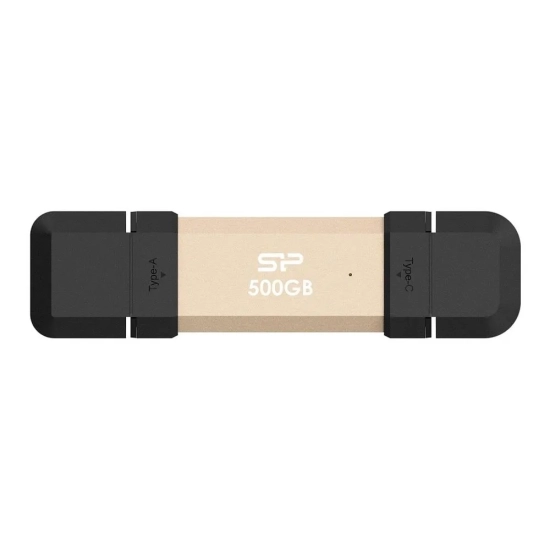 SILICON POWER DS72 500GB External SSD USB-A USB-C 1050/850MB/s Gold